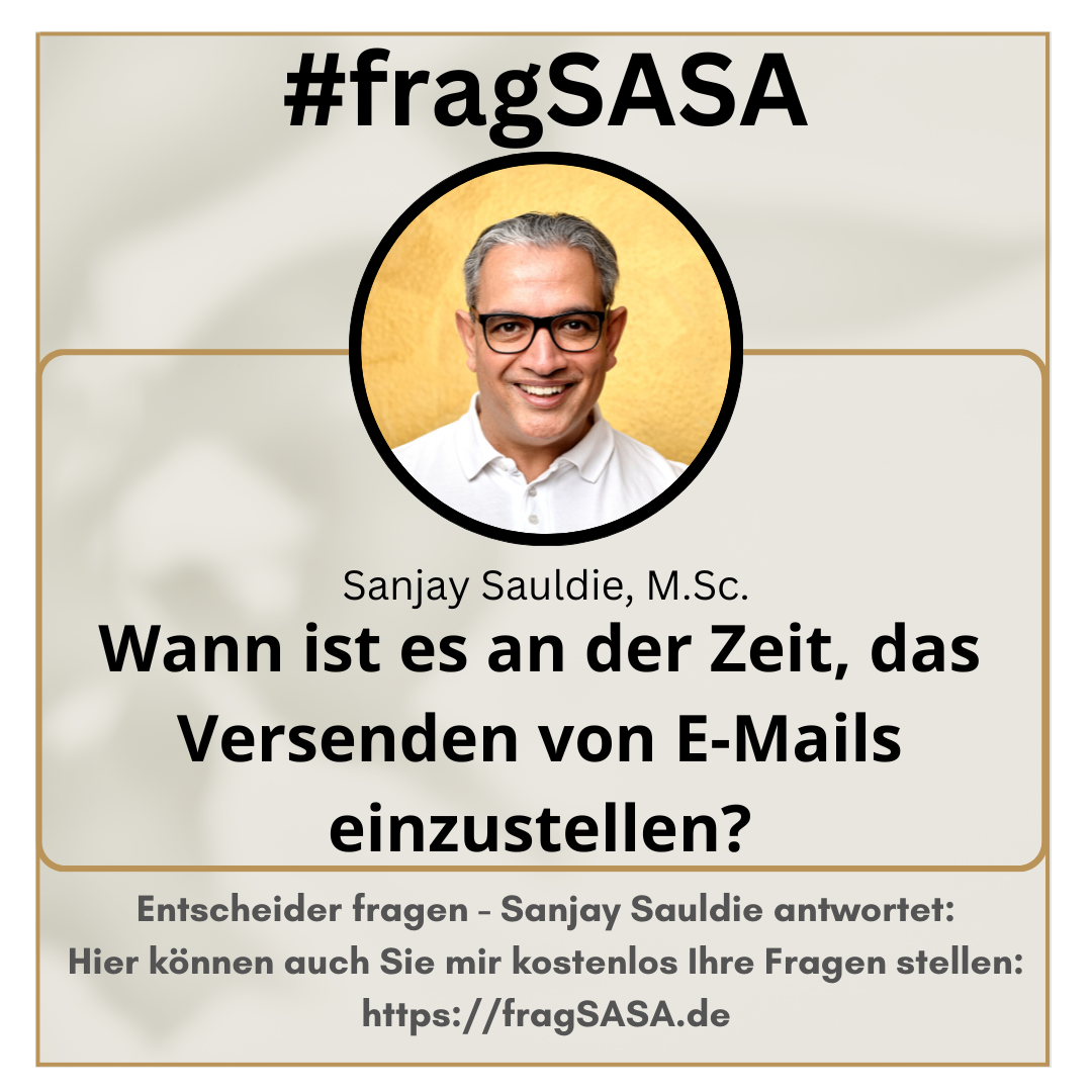 Wann ist es an der Zeit das Versenden von E Mails einzustellen