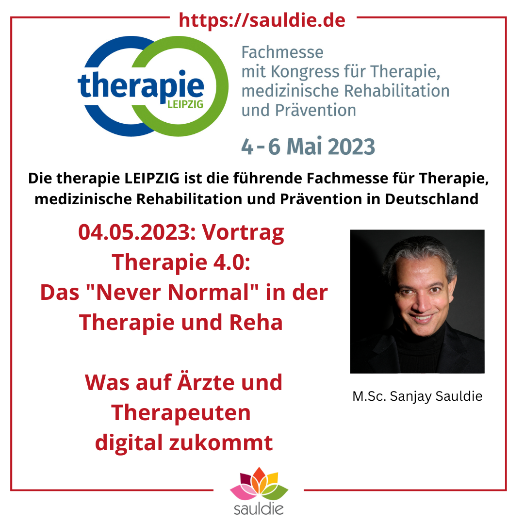 04.05.2023: Leipzig: Messe Therapie Leipzig 2023: Workshop: Therapie 4.0: Das “Never Normal” in der Therapie und Reha (TT-Digi) 4.7 (187)