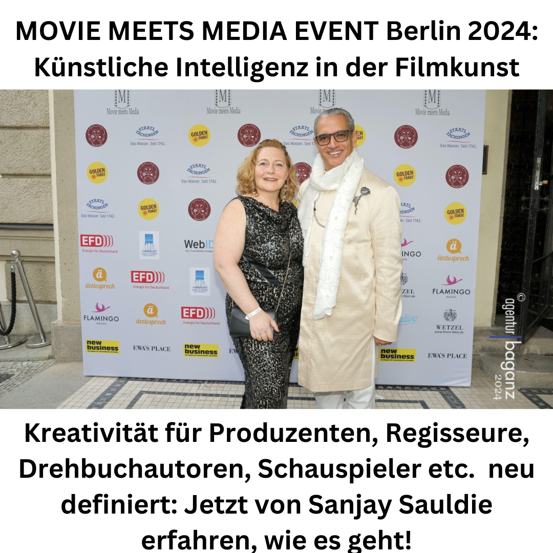 MOVIE MEETS MEDIA 2024, August 24, Berlin: Künstliche Intelligenz in der Filmkunst: Kreativität für Produzenten, Regisseure, Drehbuchautoren und Schauspieler neu definiert