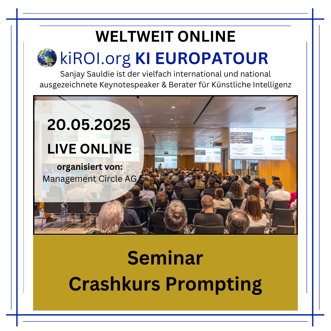 20.05.2025: Seminar Crashkurs Prompting (Live Online)