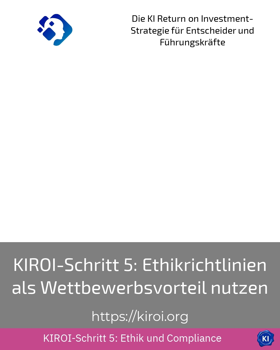 KIROI-Schritt 5: Ethikrichtlinien als Wettbewerbsvorteil nutzen 4.3 (1023)