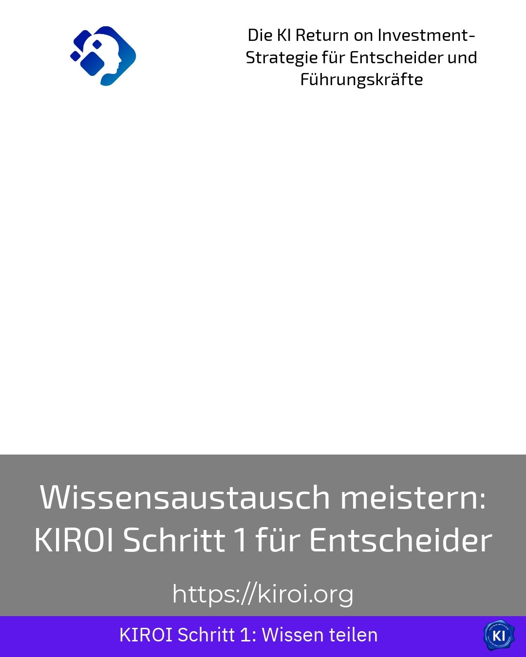 Wissensaustausch meistern: KIROI Schritt 1 für Entscheider 4.5 (1185)