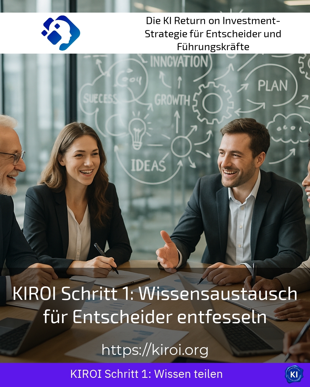 KIROI Schritt 1: Wissensaustausch für Entscheider entfesseln 4.4 (1200)